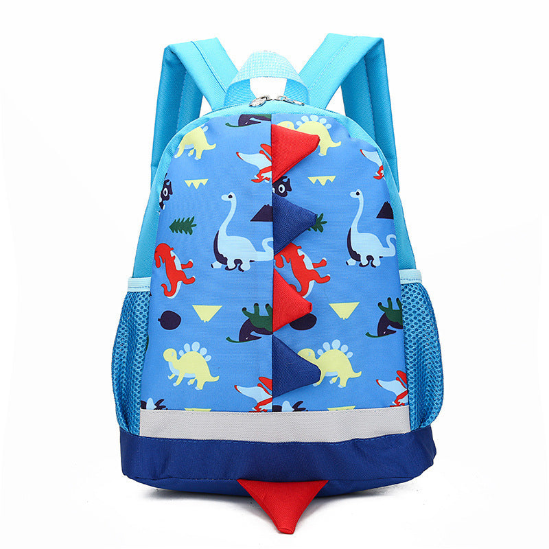 Cartoon Dinosaur Children Bag Kindergarten Children School Bag Sky Blue