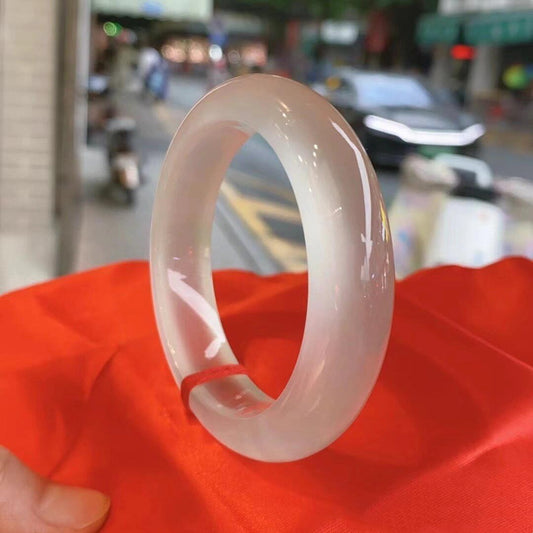 Ice-like White Moonlight Agate Bracelet Natural