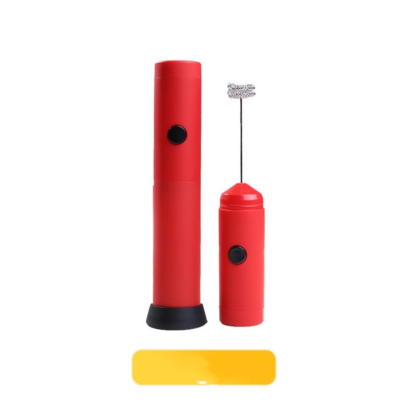Electric Milk Frother Egg Foam Coffee Maker KitchenTools Red