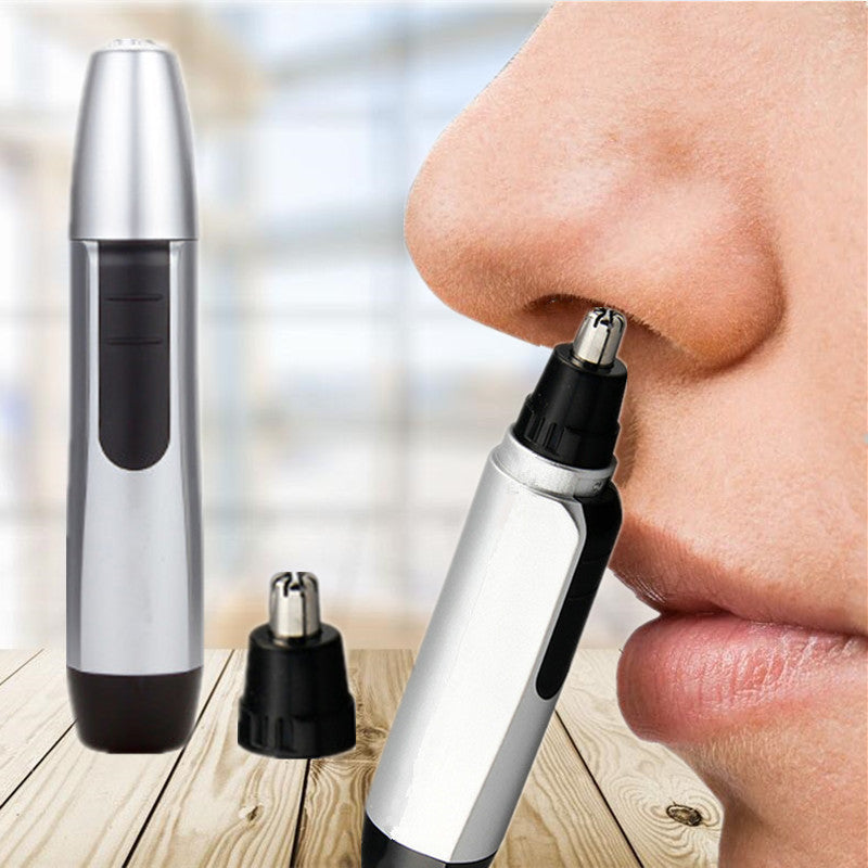 Electric Nose Hair Trimmer Men Women Ear Razor Removal Shaving Tool Face Care Silver