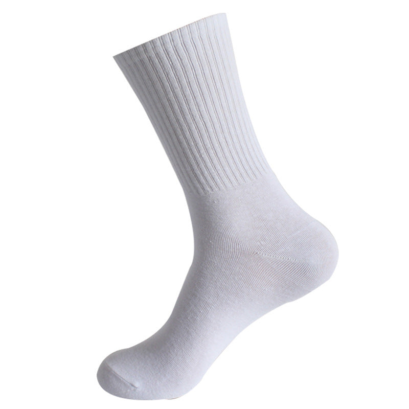 Calf Socks High Rubber Band Autumn And Winter White