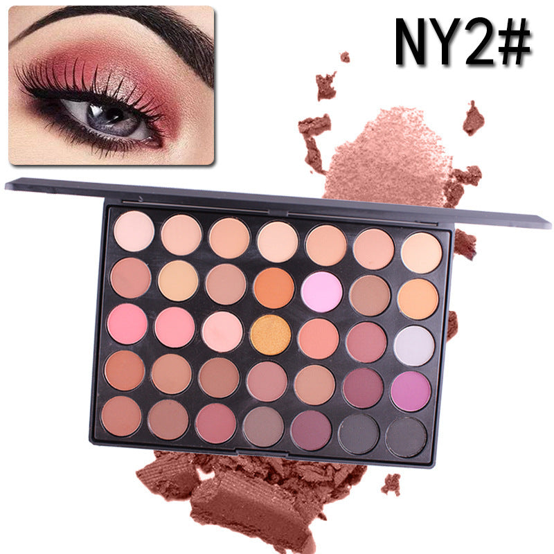 New 35 Colors of Shimmer Matte Shadow Eyeshadow Palette - The Palette B NY2