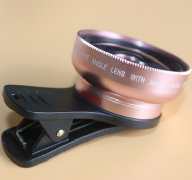 Phone Lens kit 0.45x Super Wide Angle & 12.5x Super Macro Lens HD Camera Lentes Pink