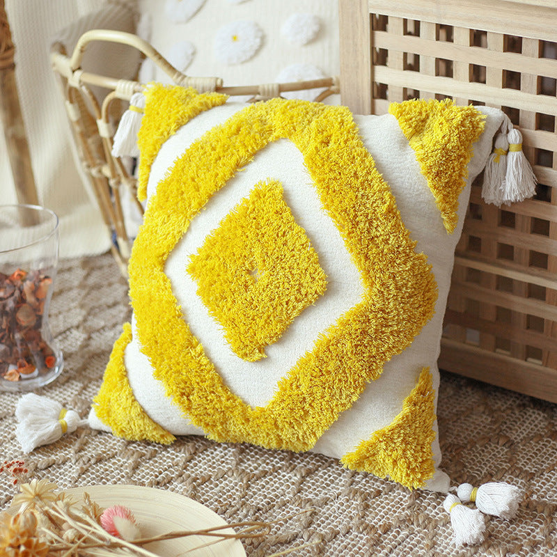 Nordic Pillow Ins Style Moroccan Bohemian Pillow Yellow