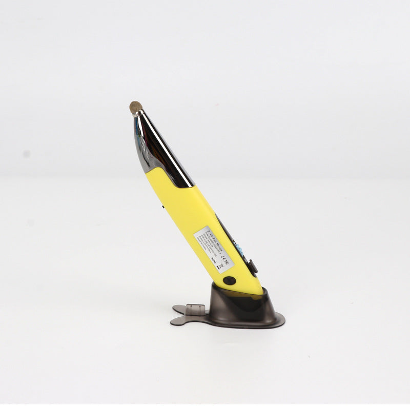 Rechargeable Mouse Pen Personality Creative Vertical Mouse Computer Handwriting Luminous Wireless Pen Mouse Yellow