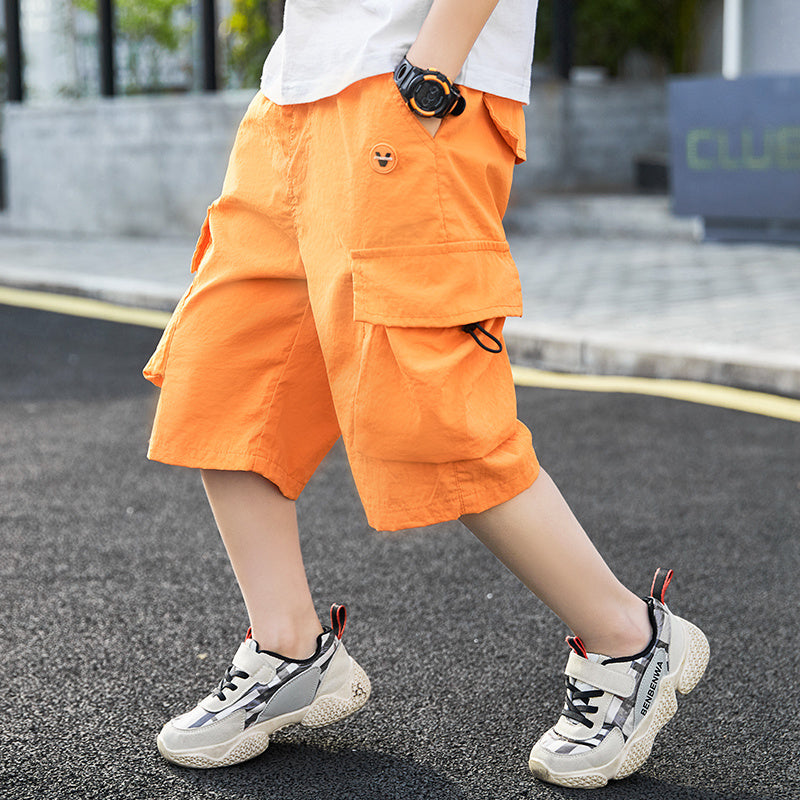 Children's Clothing Boy Shorts Summer Orange