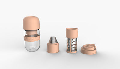 Freshly Ground Coffee Machine Automatic Home Drip Coffee Machine Office Travel Portable Coffee Cup 330ML Leak-proof Pink USB
