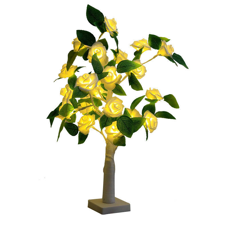 Rose Led Flower Tree Lamp Yellow