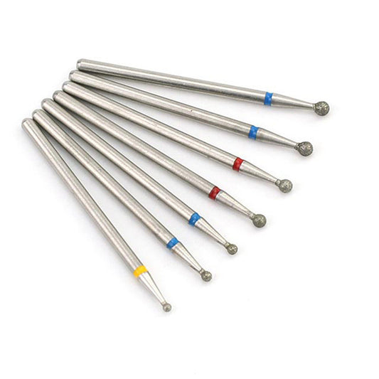 Nail Art Silver Grinding Head Tungsten Steel 7 Sets Diamond Grinding Head Nail Carving Polishing Head Nail Tools A Silver nail polisher