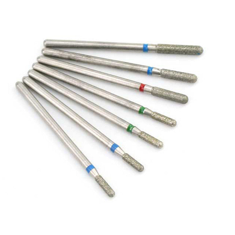 Nail Art Silver Grinding Head Tungsten Steel 7 Sets Diamond Grinding Head Nail Carving Polishing Head Nail Tools L Silver nail polisher