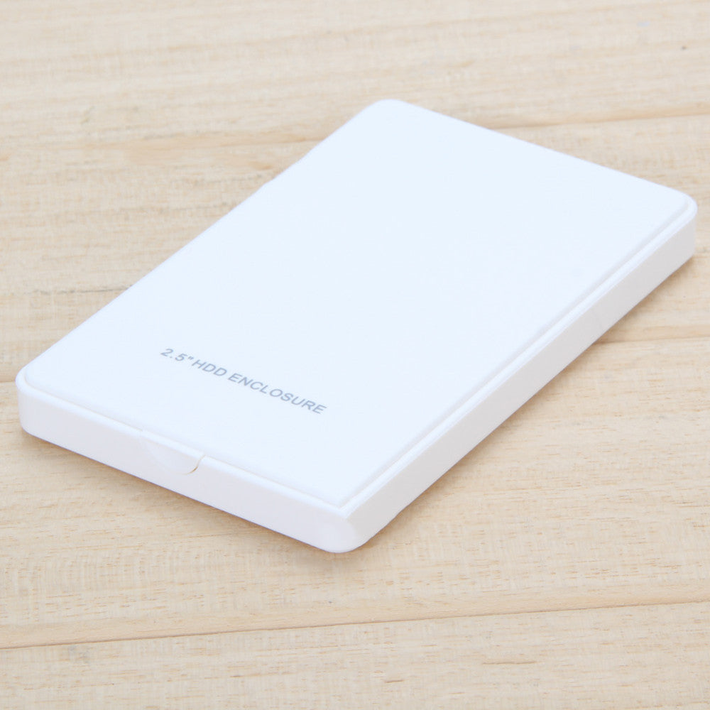 2.5 Inch USB3.0 SATA Mobile Hard Drive Enclosure Without Screws, Support 2TB USB3.0 Hard Drive Enclosure White