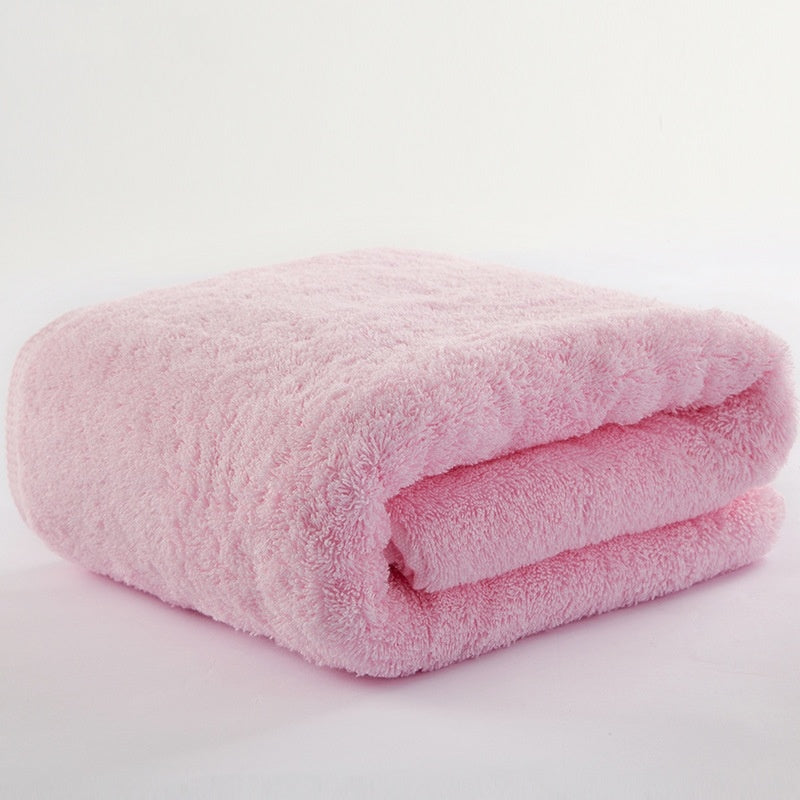 Pure cotton plus towel thickened bath towel S301 pink