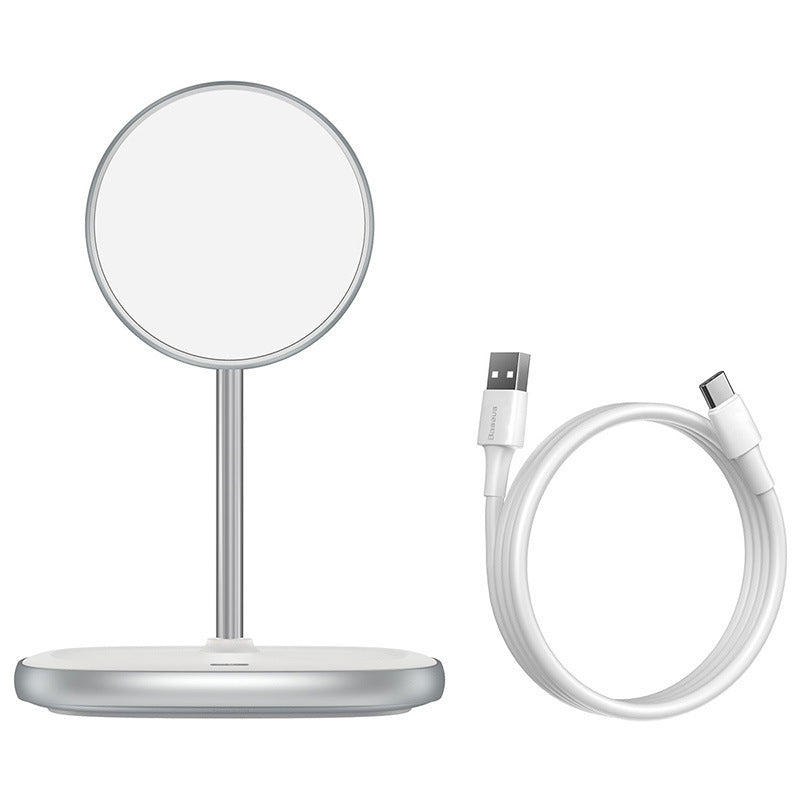 Compatible with Apple , Swan Magnetic Desktop Stand Wireless Charger White