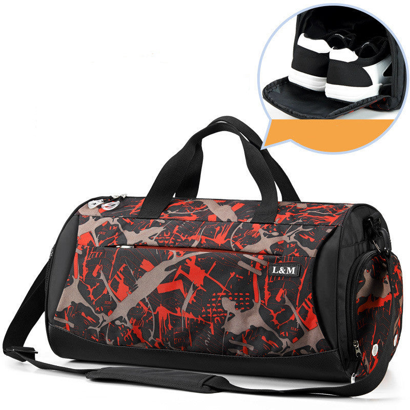 Fitness Sports Bag Men Red camouflage