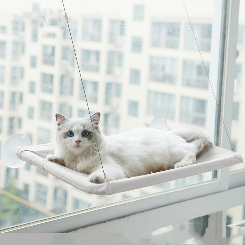 Pet Litter Sucker Hanging Cat Window Hammock Silver moon ash