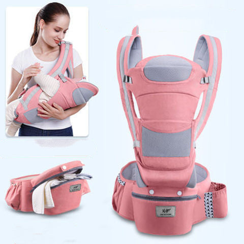 Ergonomic Baby Carrier Infant Baby Hipseat Carrier 3 In 1 Front Facing Ergonomic Kangaroo Baby Wrap Sling Powder