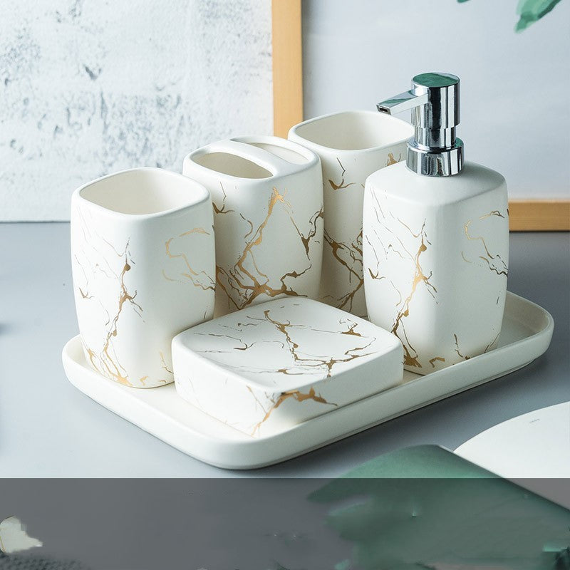 Wash bathroom, gift, mouthwash cup, bathroom White Q6pcs
