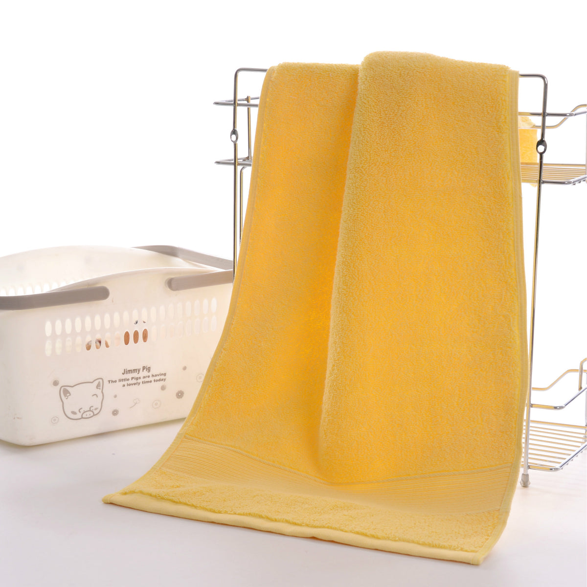 Cotton absorbent towel Yellow