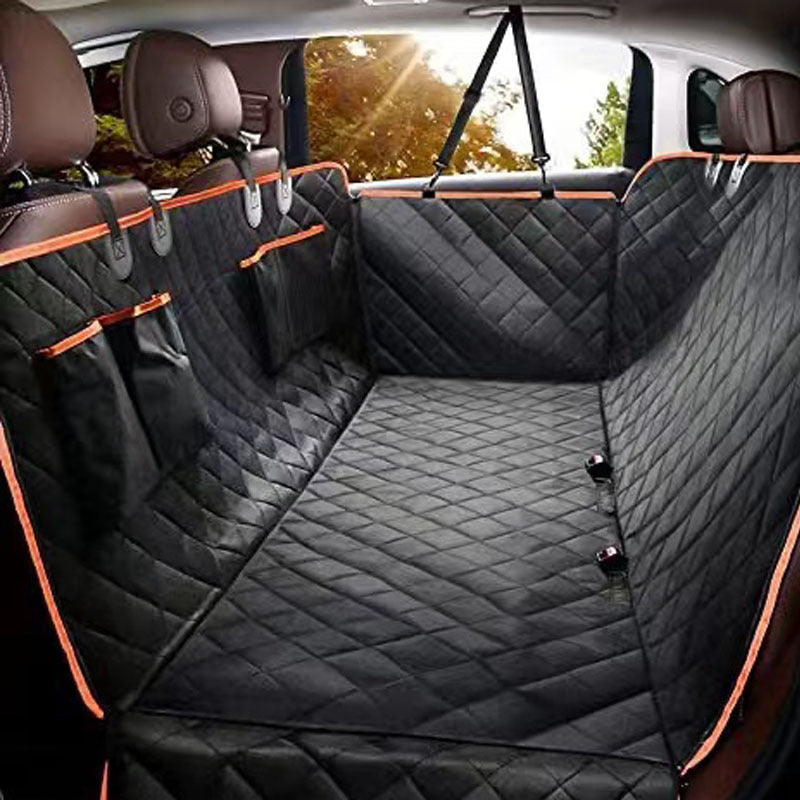 Oxford Cloth Car Pet Mat Car Rear Seat Anti-dirty Orange Edge 147X137cm