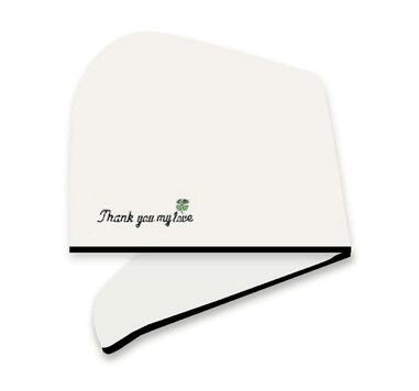 Coral Fleece Embroidered Hair Dryer Cap Thank you