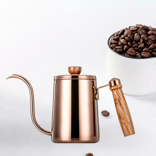 Thickened 304 Stainless Steel Wooden Handle Hand Brew Coffee Maker