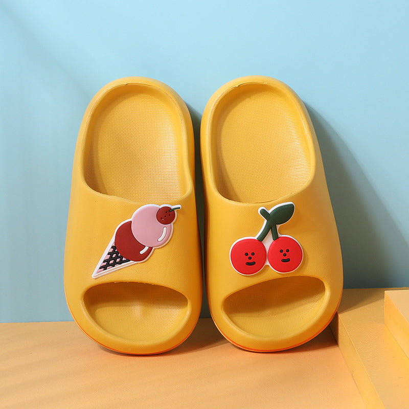 Boys Girls Comfort Soft Soles Anti-slip Slipper Infant Kids Sandals Yellow