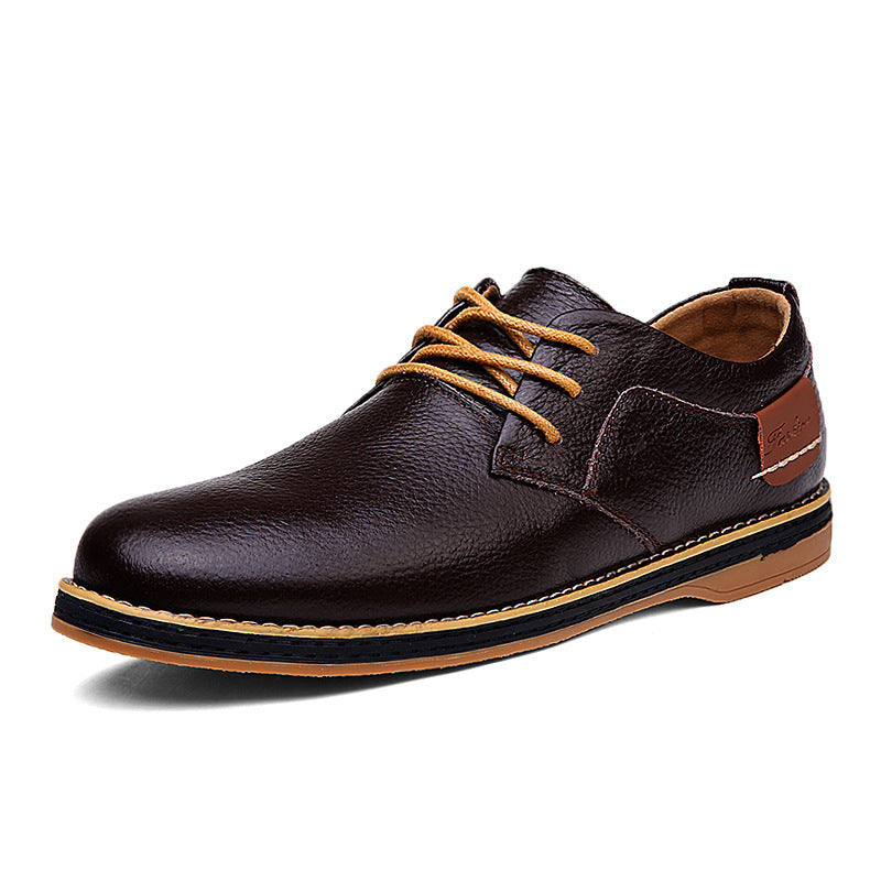 Large Size Leather Shoes Men 48 Leather British Shoes Men Brown