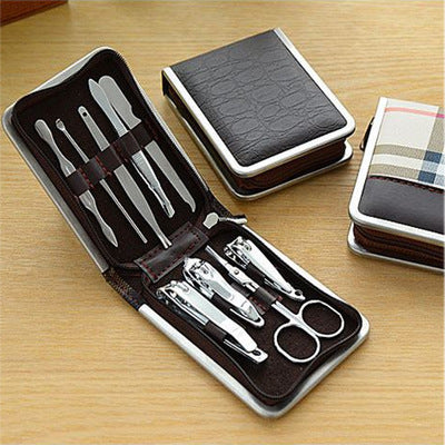 Manufacturers spot nail clippers nail clippers Manicure manicure tools 9 piece gift set customized advertising LOGO 9pieces