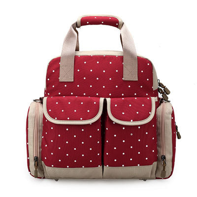 Pregnant women with multi function mother and baby bag Red