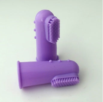 Super Soft Pet Finger Toothbrush Purple