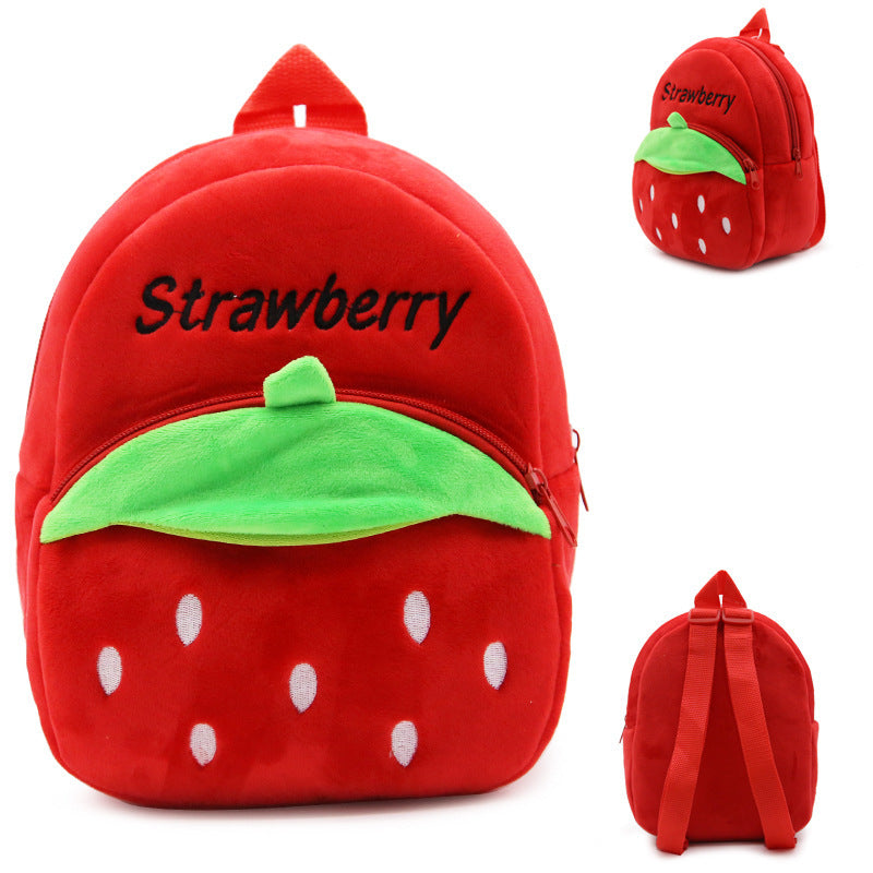Children baby baby baby backpack backpack backpack young strawberry nursery aliexpress foreign trade Taobao Red