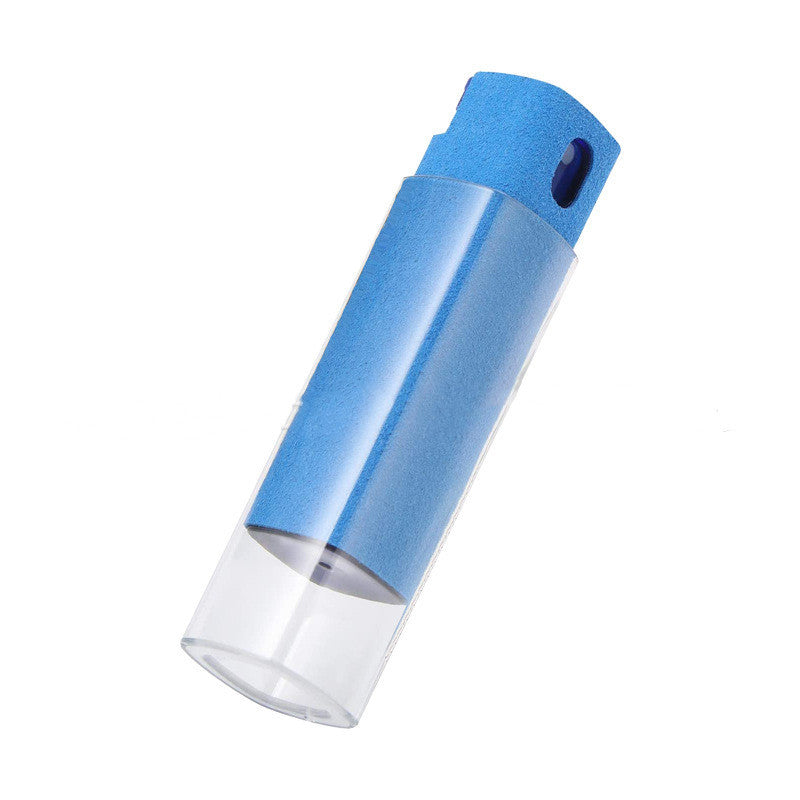 2 In 1 Phone Computer Screen Cleaner Kit For Screen Dust Removal Microfiber Cloth Set Sky blue with shell