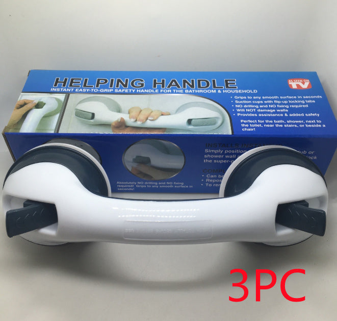 Bathroom Handrail Suction Cup Type Anti-skid Handrail Suction Cup Handrail Black 3PC