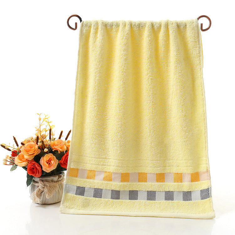 Cotton face towel Square yellow 73x33cm