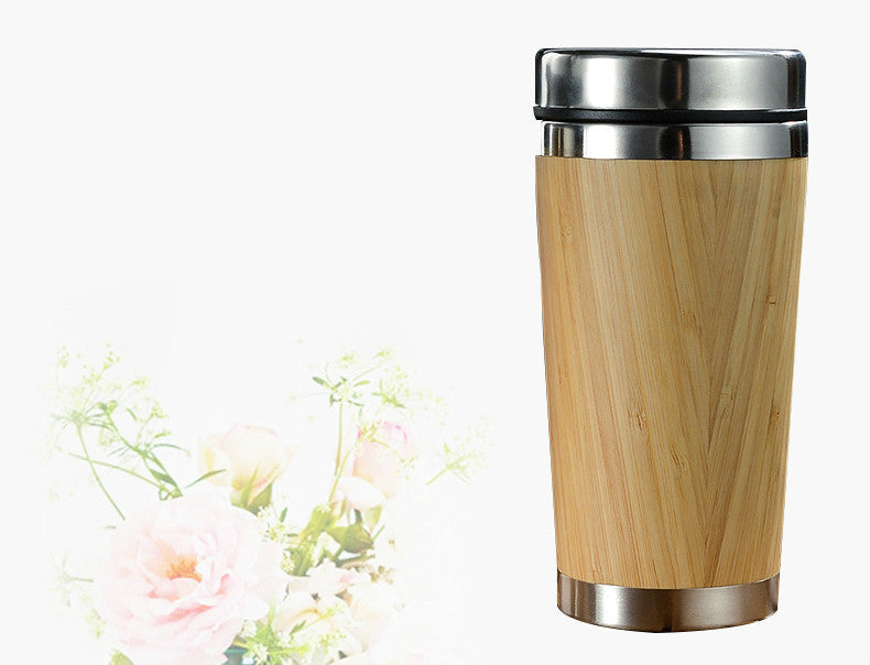 Bamboo Coffee Cup 450ml Ordinary cup cap