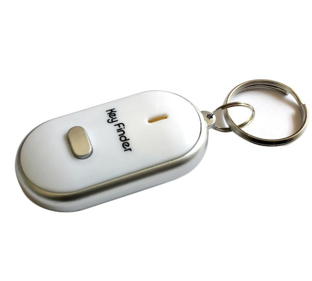 Key Finder Artifact Whistle Key Lost-proof Device Voice Control Key Finder Accessory White