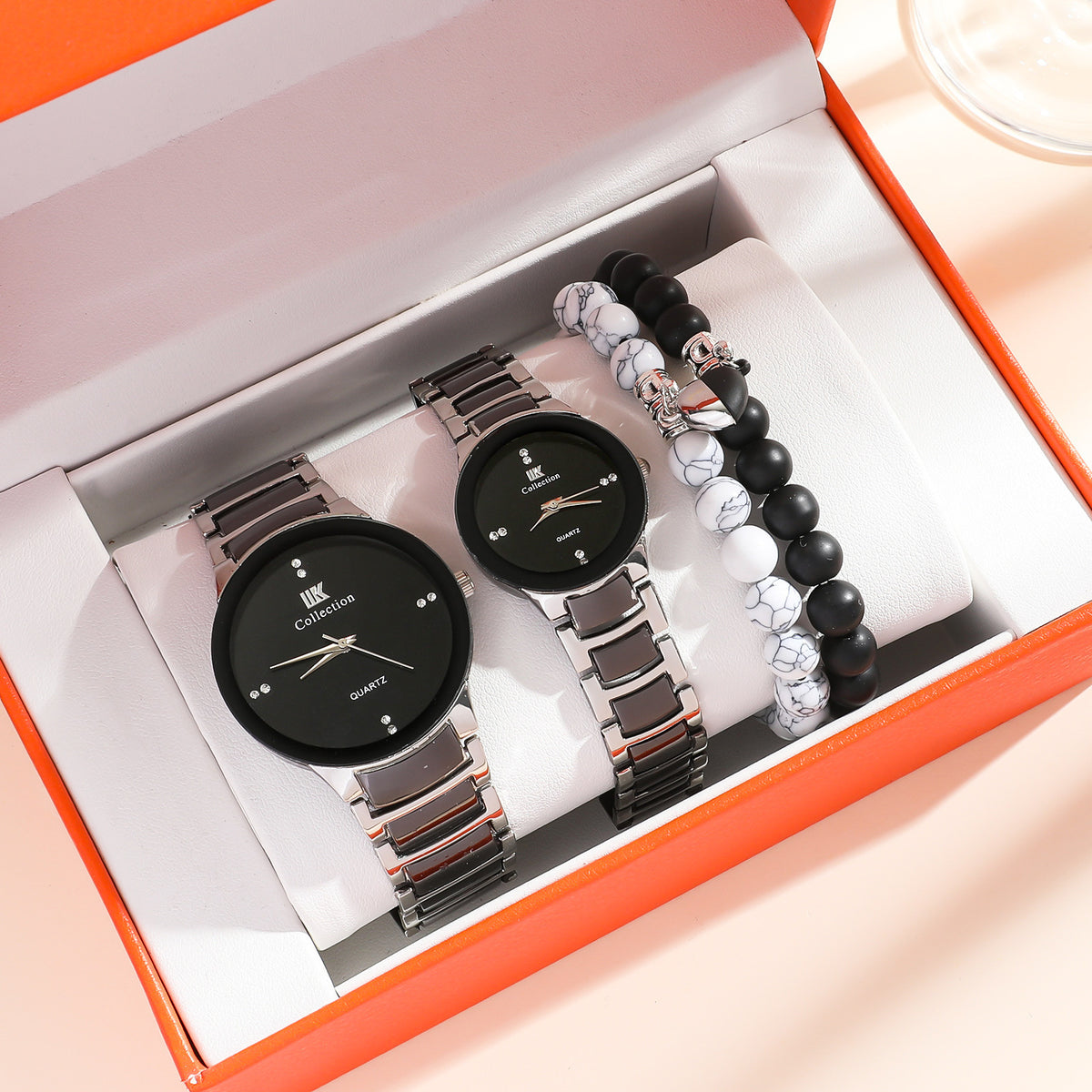New Fashion Simple All-match Couple Watch Heart Bracelet Suit Style 5