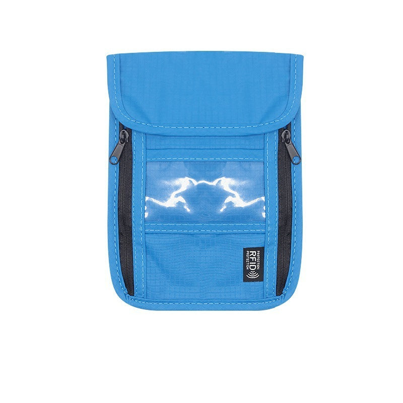 Multiple Card Slots With Anti-degaussing Radiation-proof Bank Anti-theft Card Storage Bag Pvc Light Blue