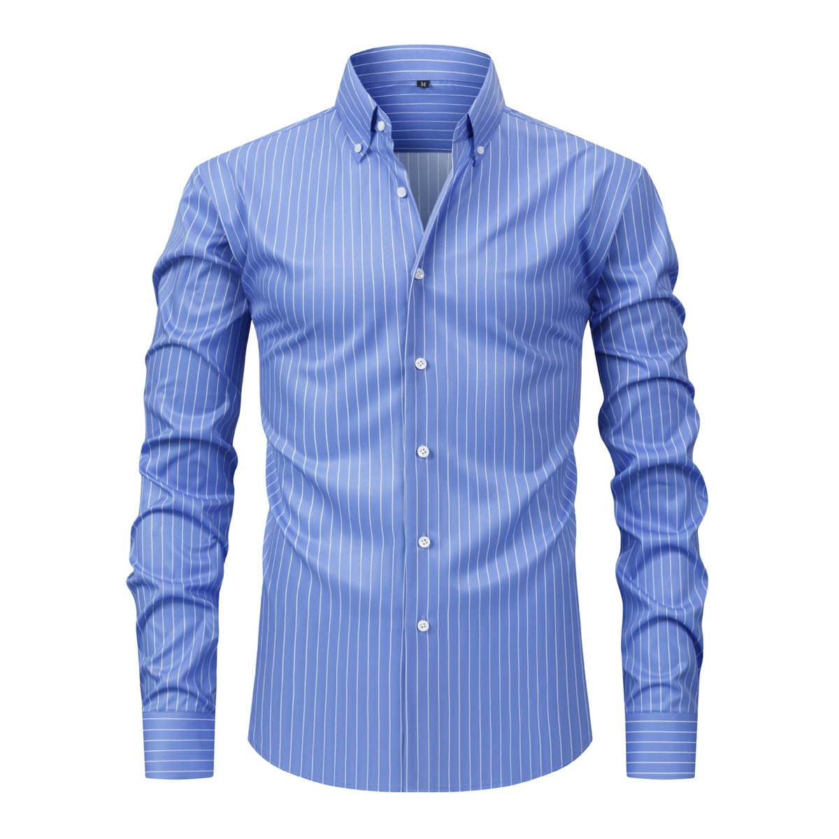 Men's Digital Printed Striped Long-sleeved Lapel Shirt YO3