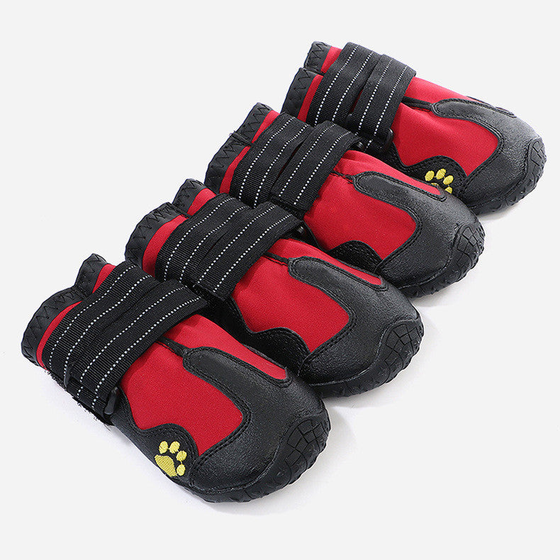 Pet Dog Foot Cover Waterproof Dog Boots Red