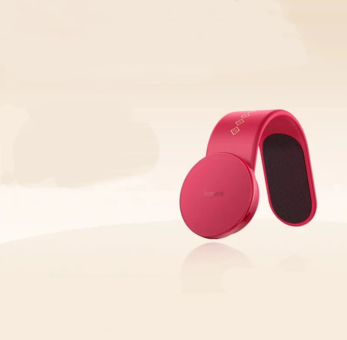 Magnetic Bendable Car Mobile Phone Holder Wireless Charger Phone Holder 15W Car Dash Mount Compatible With Phone Red