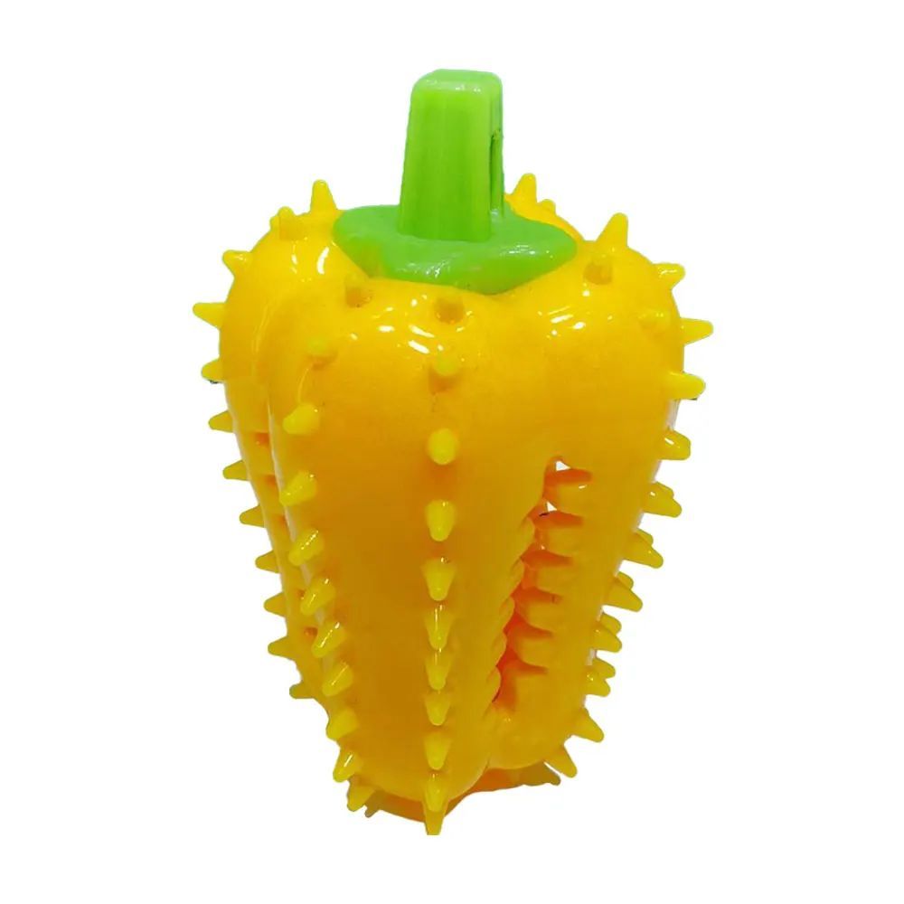 Interactive Dog Teething Chili Chewers Toy Interactive Toys Dog Toys Yellow