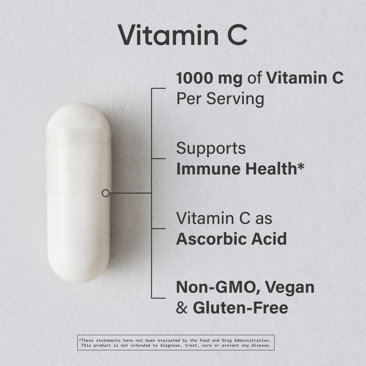 Sports Research Vitamin C 1000mg - Non-GMO Project Verified Ascorbic Acid Vitamin C Supplement for Immune Support & Antioxidant Protection | Vegan Friendly, 8 Month Supply (240 Count)