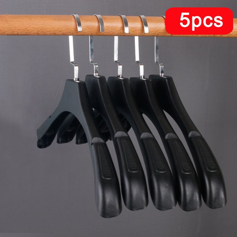 Large Suit Hanger To Hang Clothes Without Trace Black 5pcs