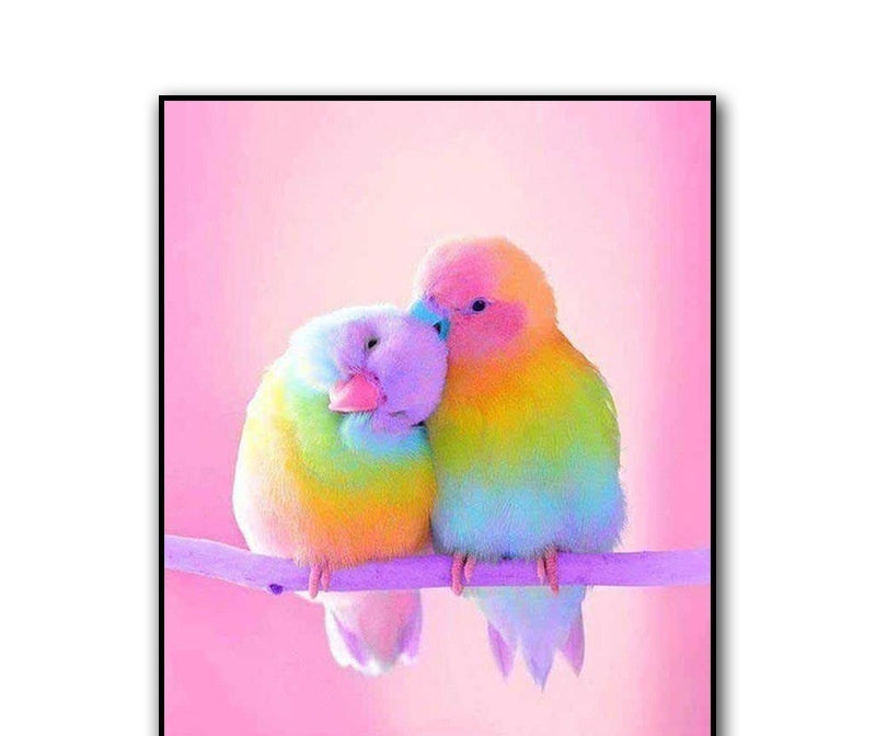 Rubik's Cube Round Diamond Parrot Diamond Painting Living Room Bedroom Brick Hot Decorative Painting B 30x40