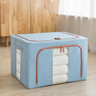 Clothes Storage Box Cloth Art Clothes Storage Box Sky blue 50x40x33cm