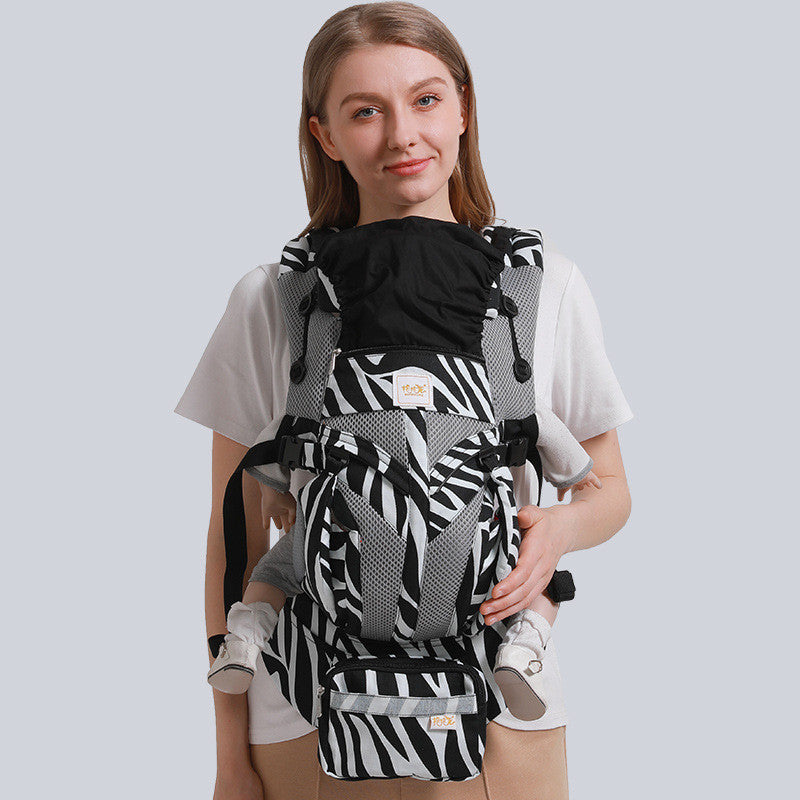 Front And Rear Dual-use Baby Carrier For Mother And Baby Zebra