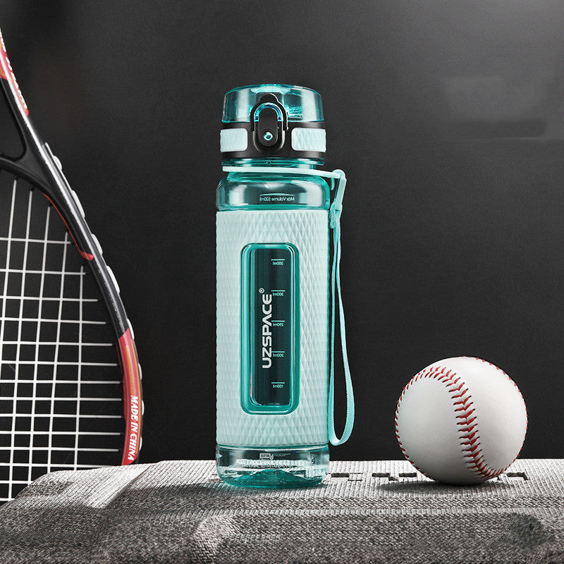 Student Portable Water Bottle Crystal Diamond Bottle Sea salt blue