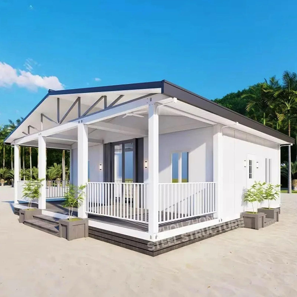 Luxury Foldable Container Home with Terrace – Portable Modular Tiny House | 1–3 Bedroom Custom Prefab House for Living, Rental & Off-Grid Use
