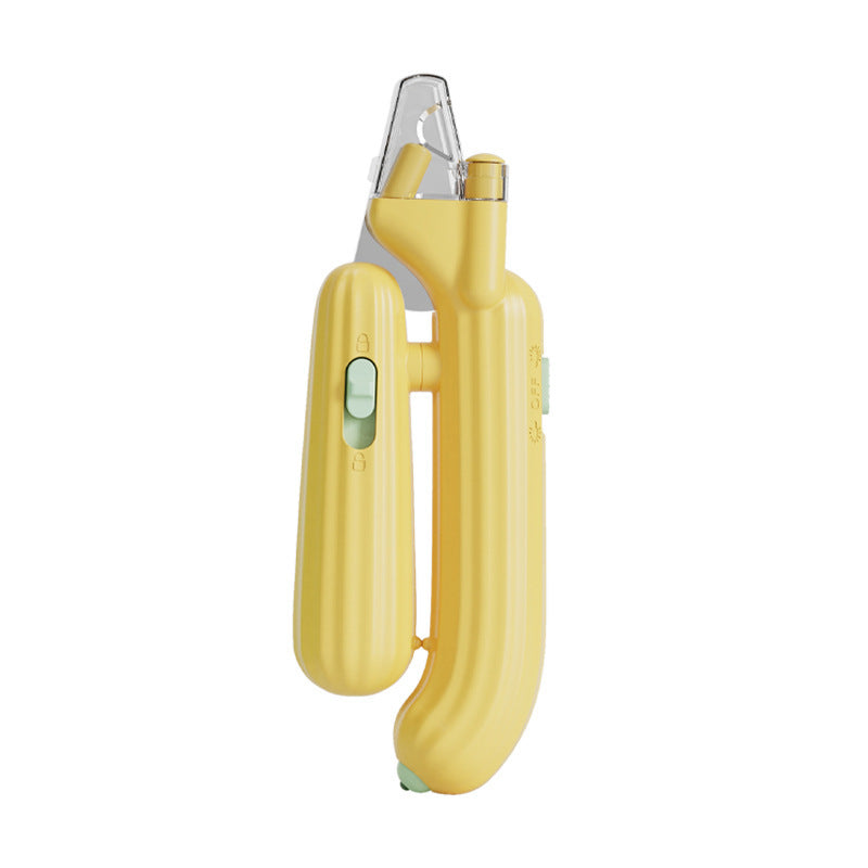 Cactus Shaped Multifunctional Pet Nail Clipper Yellow